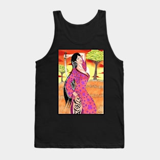 Samurai Tattoo Girl Tank Top